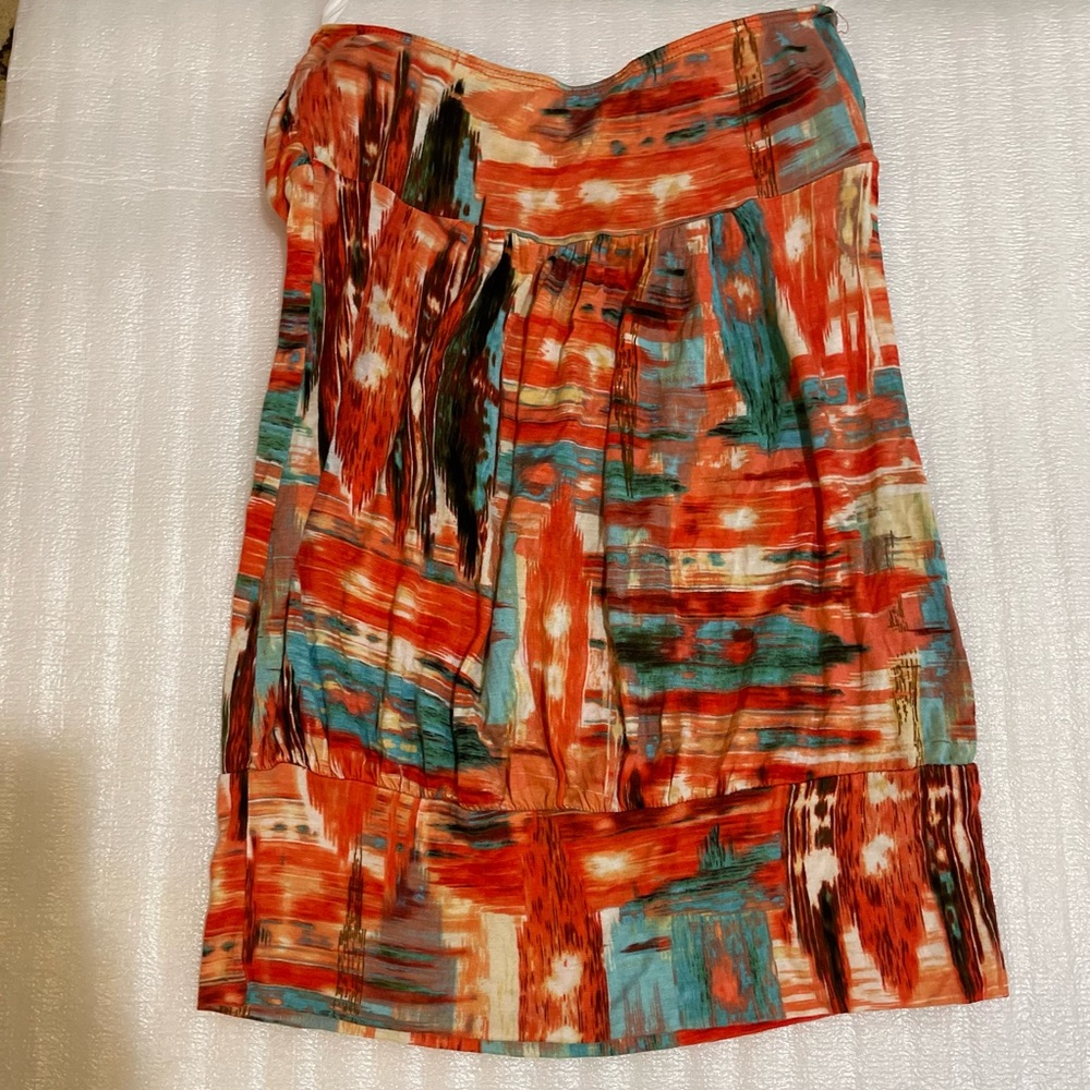 Multicolor Strapless Dress - Picture 11 of 12